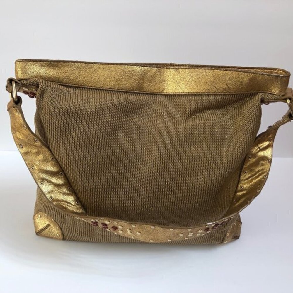 The Sak Bag Crochet Shoulderbag Gold Large Tote